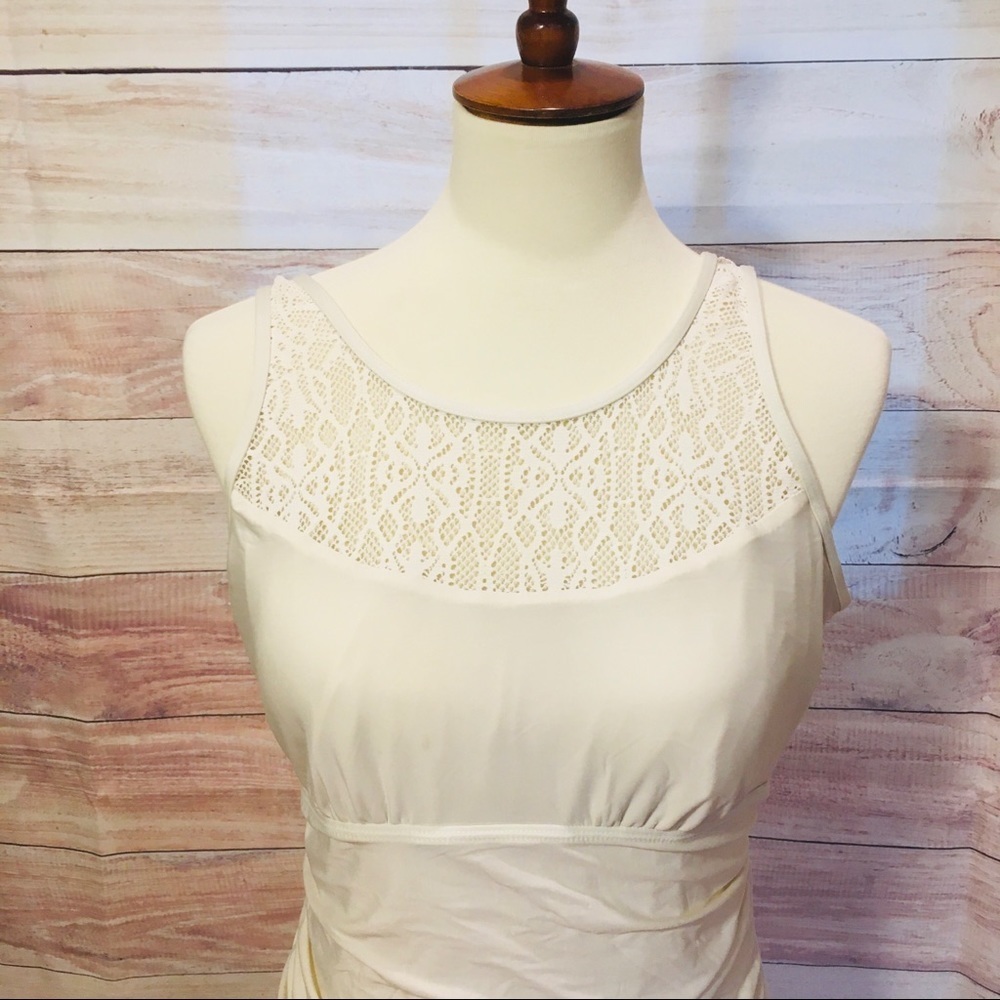 Athena Shirred Swim Dress - Picture 3 of 7